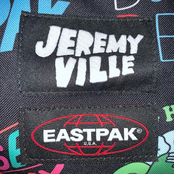 Eastpak Padded Pak'R Out of the Office Jeremyville Print Backpack-NWT - Picture 11 of 11